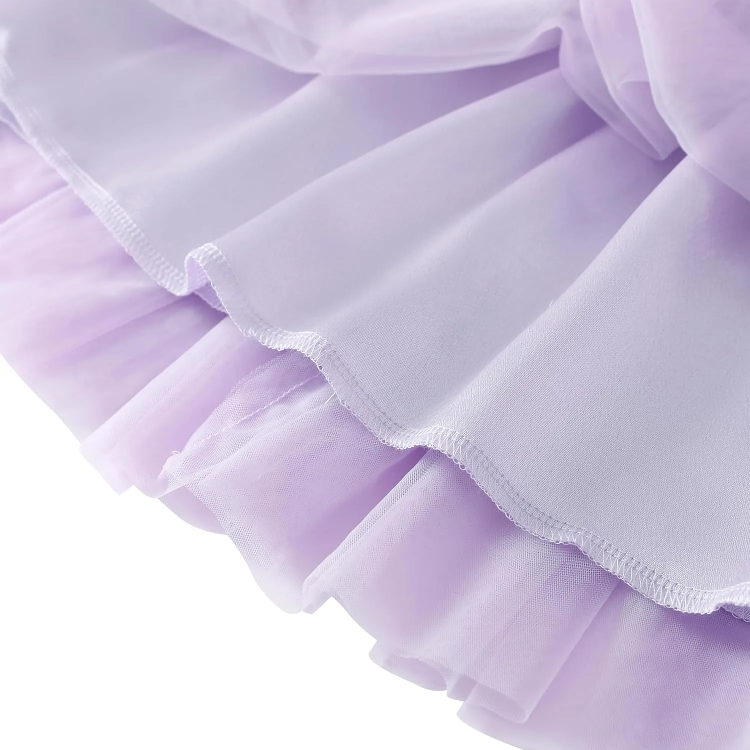 Flofallzique Toddler Tutu Dress Summer Flutter Sleeve Infant Baby Birthday Party Girls Tulle Dress for 1-6 Y