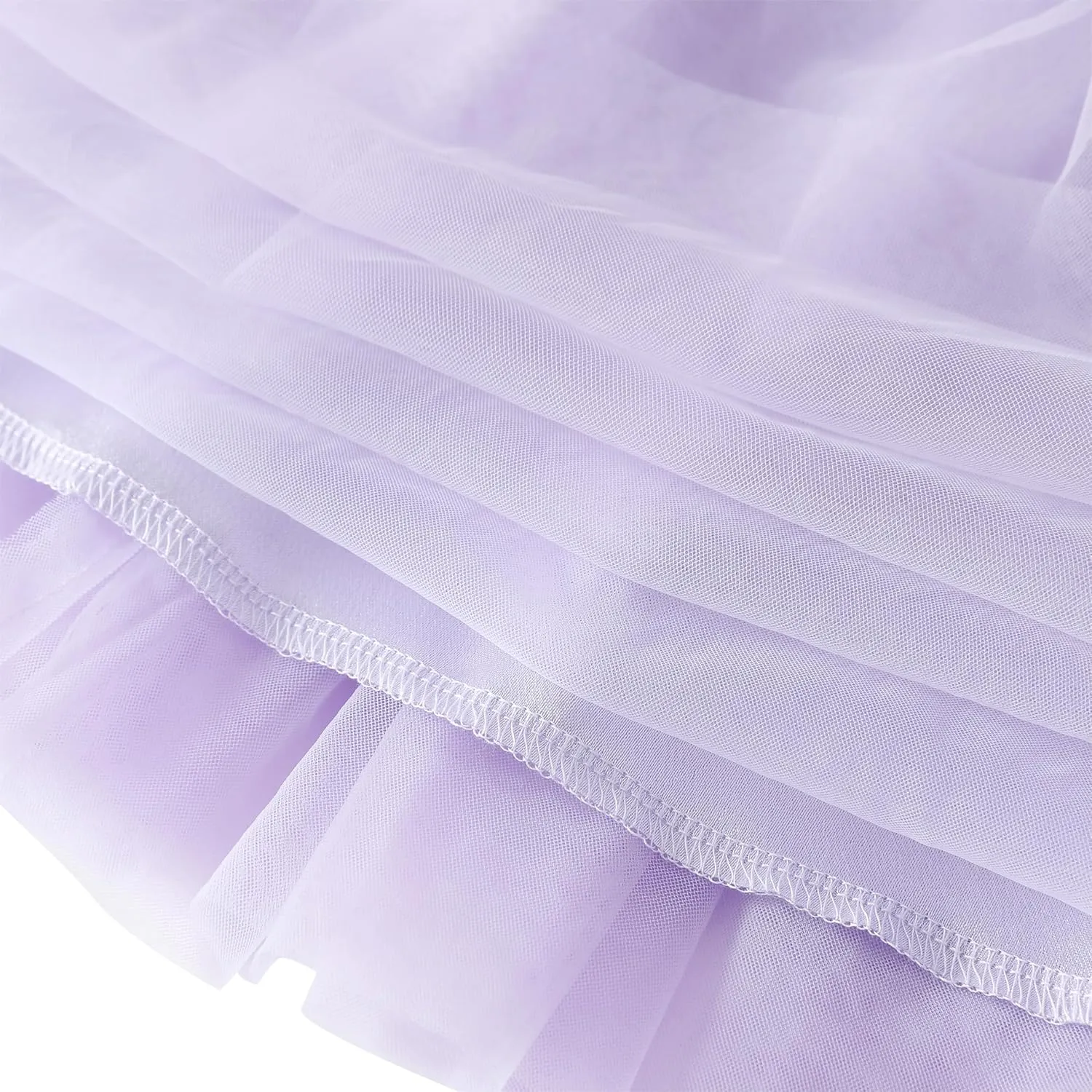 Flofallzique Toddler Tutu Dress Summer Flutter Sleeve Infant Baby Birthday Party Girls Tulle Dress for 1-6 Y