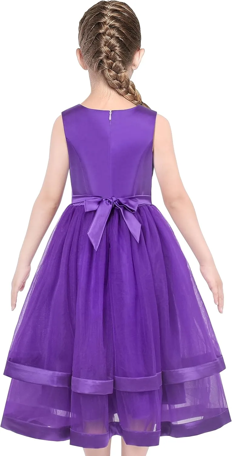 Flower Girl Dress Elegant Party Ball Gowns Vintage Pageant Princess Formal Dress