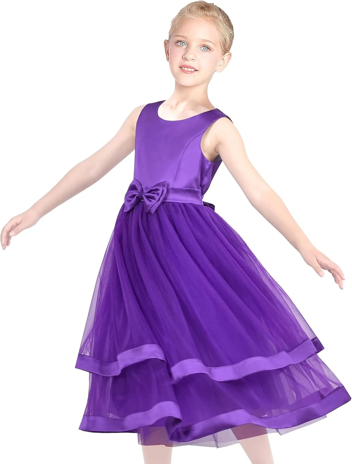 Flower Girl Dress Elegant Party Ball Gowns Vintage Pageant Princess Formal Dress