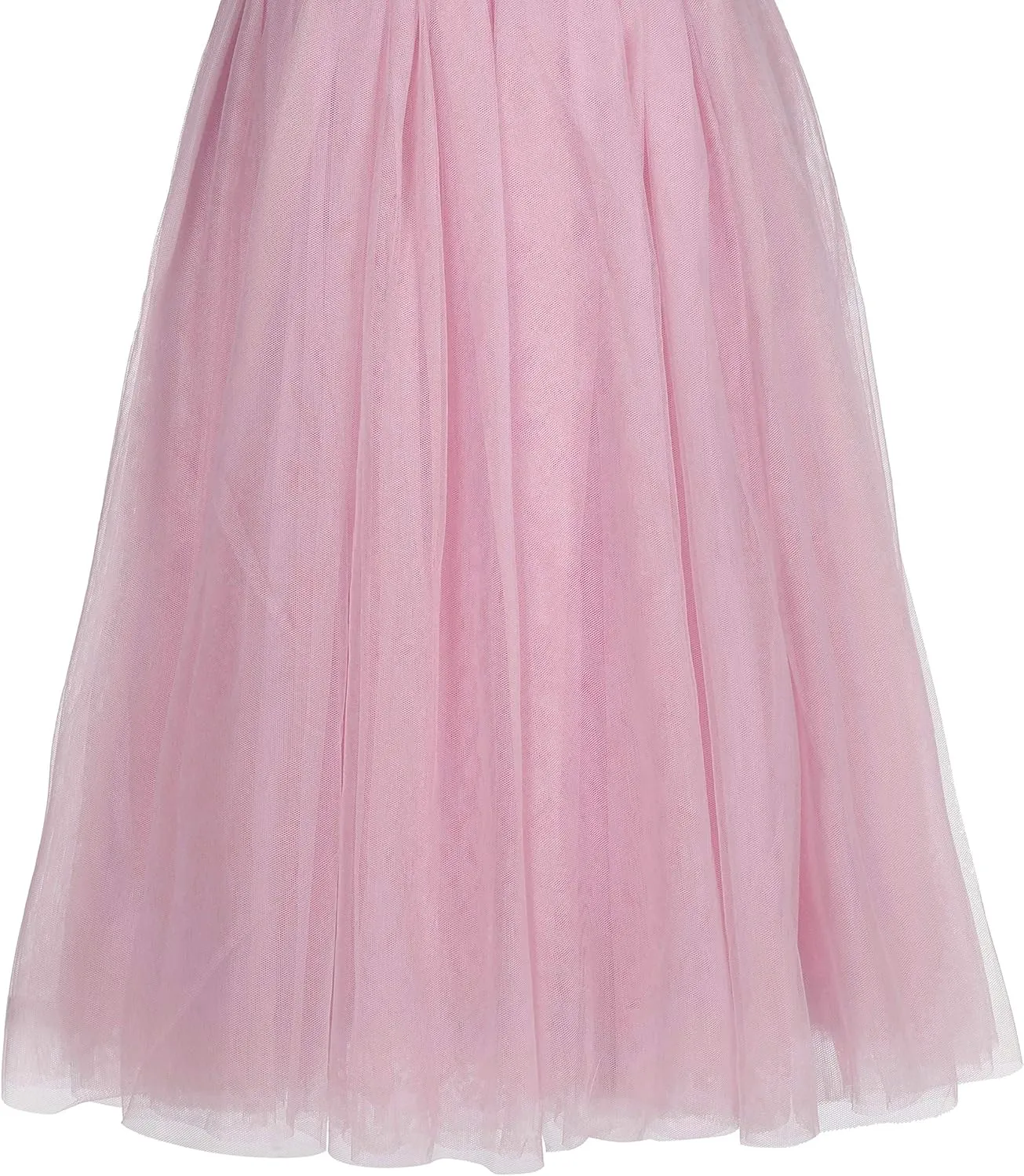 Flower Girl Dress for Wedding, Girls Full Length Fancy Tutu Tulle Tiered Lace Party Dresses