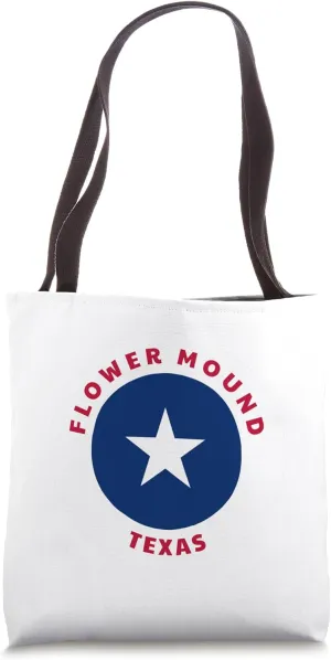 Flower Mound Texas TX Bullseye Trip Vacation Souvenir Tote Bag