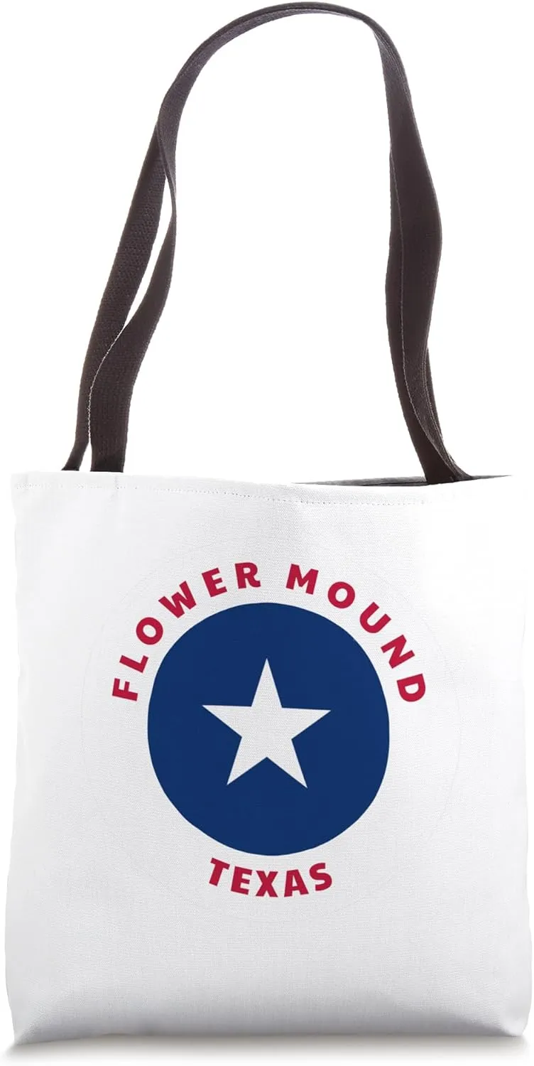 Flower Mound Texas TX Bullseye Trip Vacation Souvenir Tote Bag