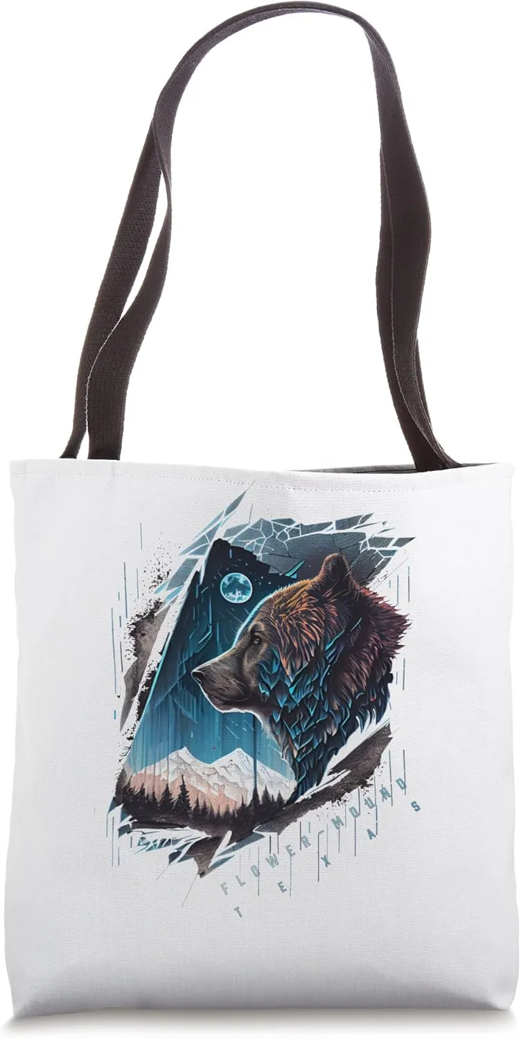 Flower Mound Texas Vintage Bear Tote Bag