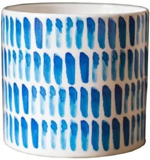 Flower Pot Small Flower Pot Ceramic Flower Pot Coffee Table Office Desktop Decorative Flower Pot Blue Printed Flower Pot Vase Plant Pots