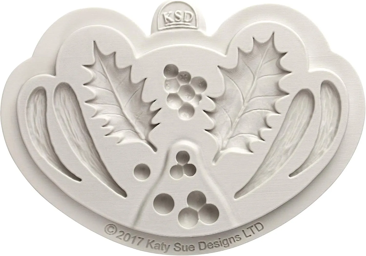 Flower Pro Holly & Mistletoe Silicone Mold For Cake Decorating & Crafts. For Gum Paste, Sugar Paste & Air Dry Clay From Katy Sue Fondant, Silicone Molds & Air Dry Clay Molds