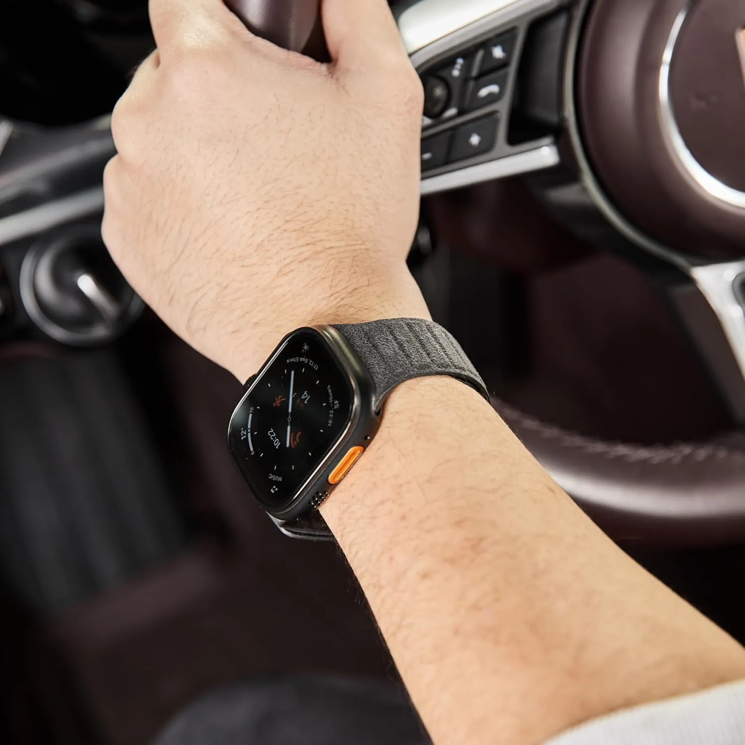 for Alcantara Watch Magnetic Bands Compatible with Apple Watch,Non-Slipping, Water Resistant, Heat Resistant, Scratch Free