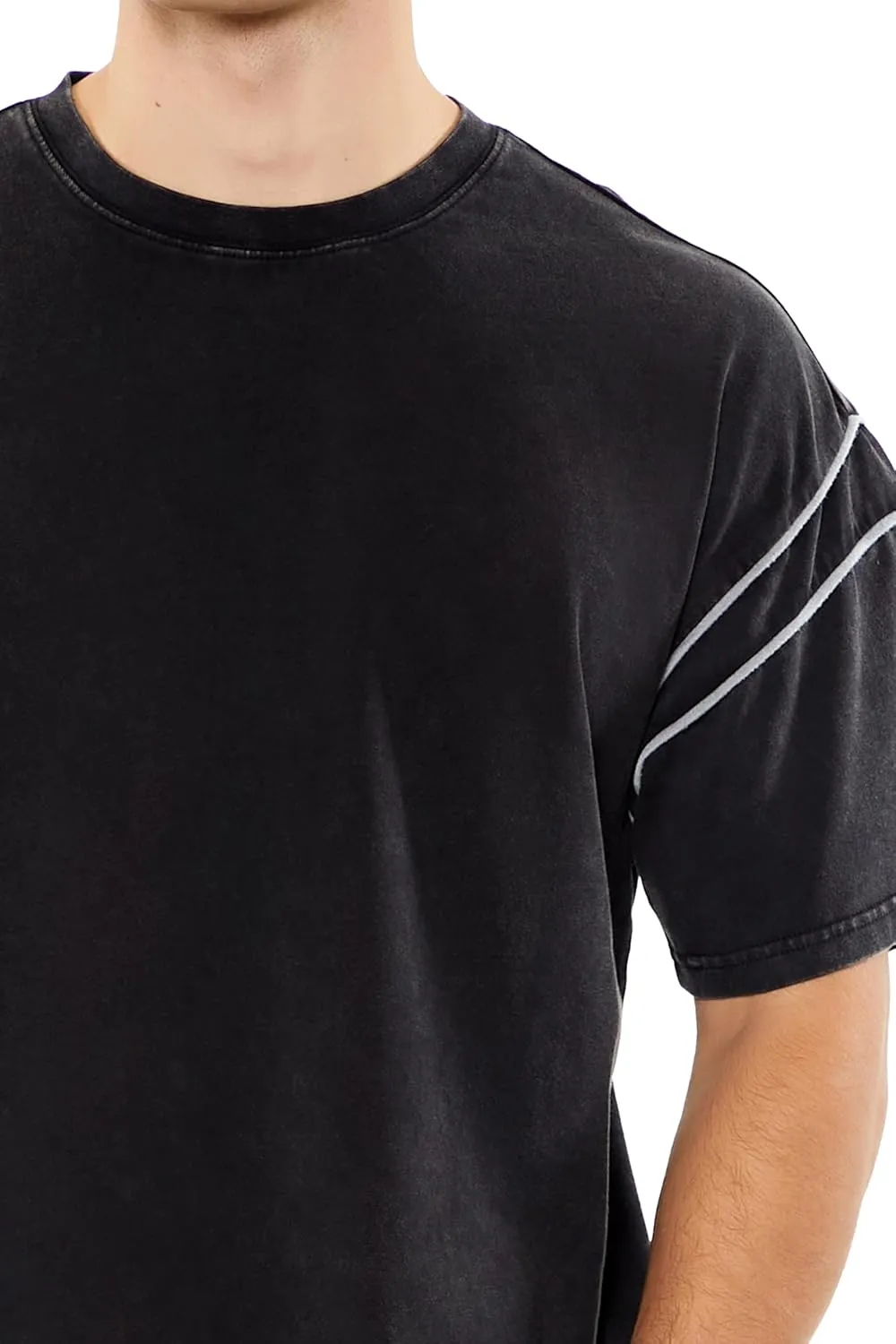 Forever 21 Men's Two-Tone Mineral Wash Tee