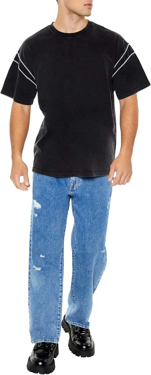 Forever 21 Men's Two-Tone Mineral Wash Tee