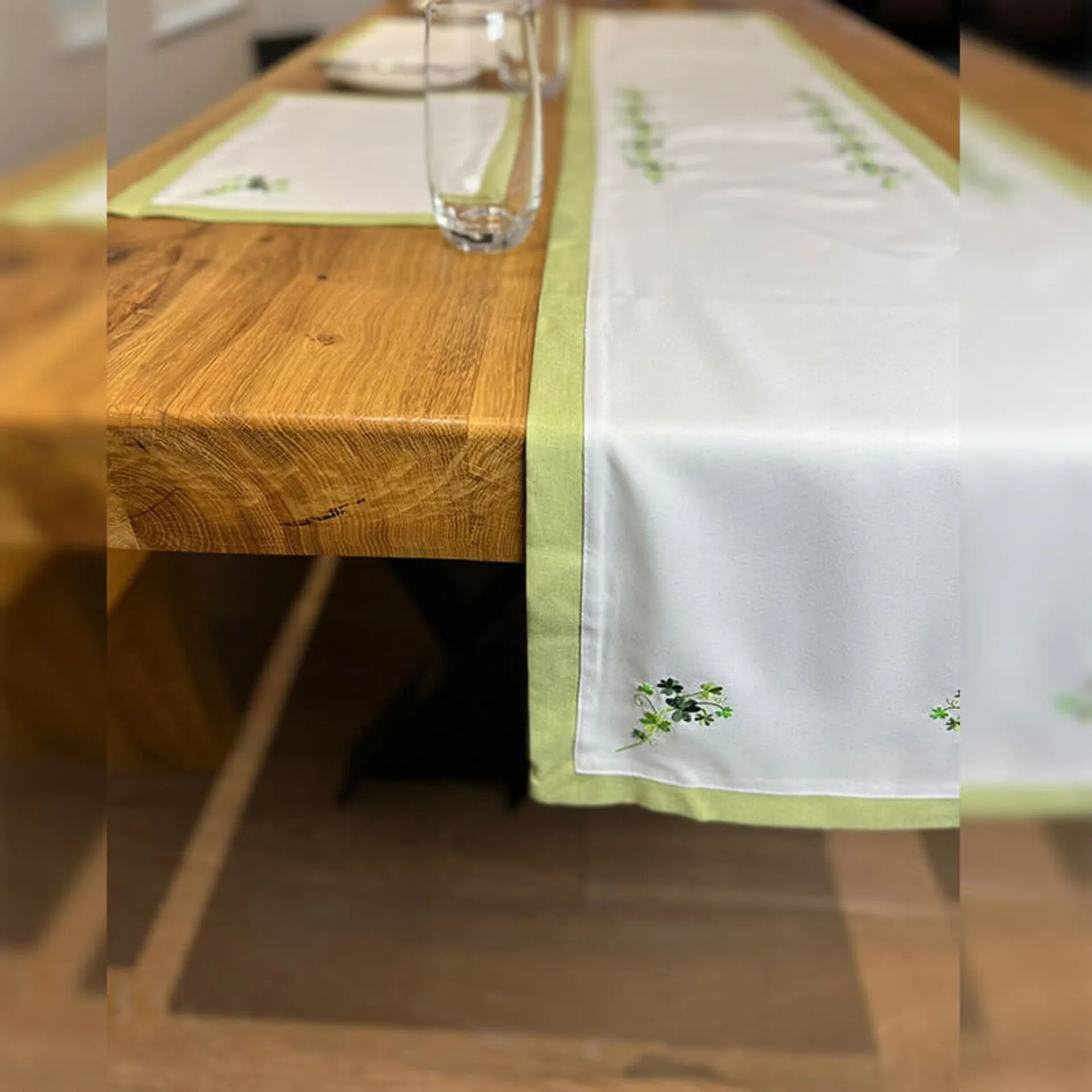 Forty Shades of Green Shamrock Table Runner