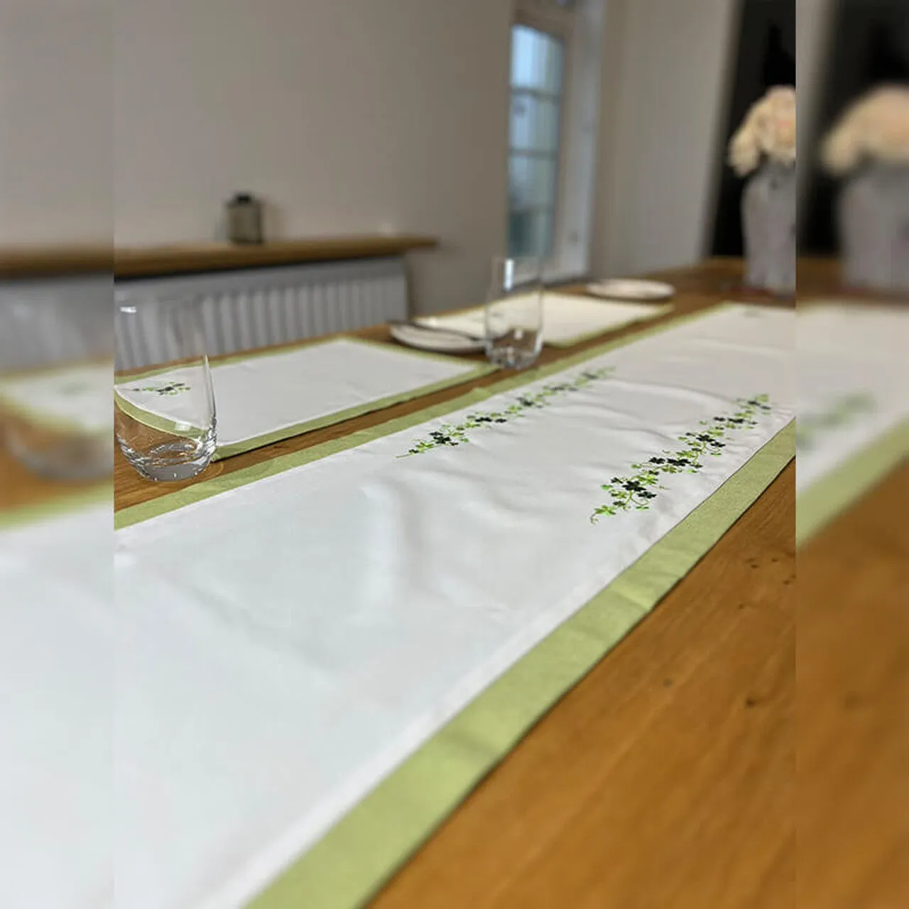 Forty Shades of Green Shamrock Table Runner