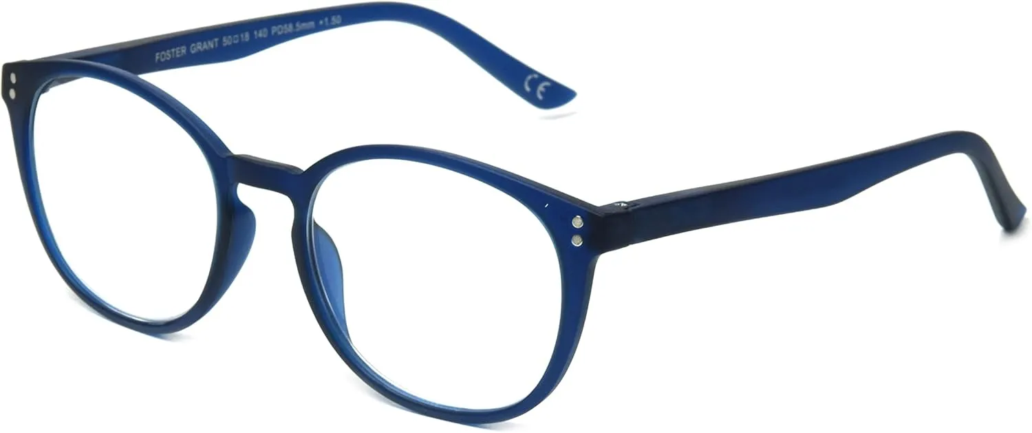 Foster Grant Joey Anti-Fog Blue Light Readers Round Reading Glasses