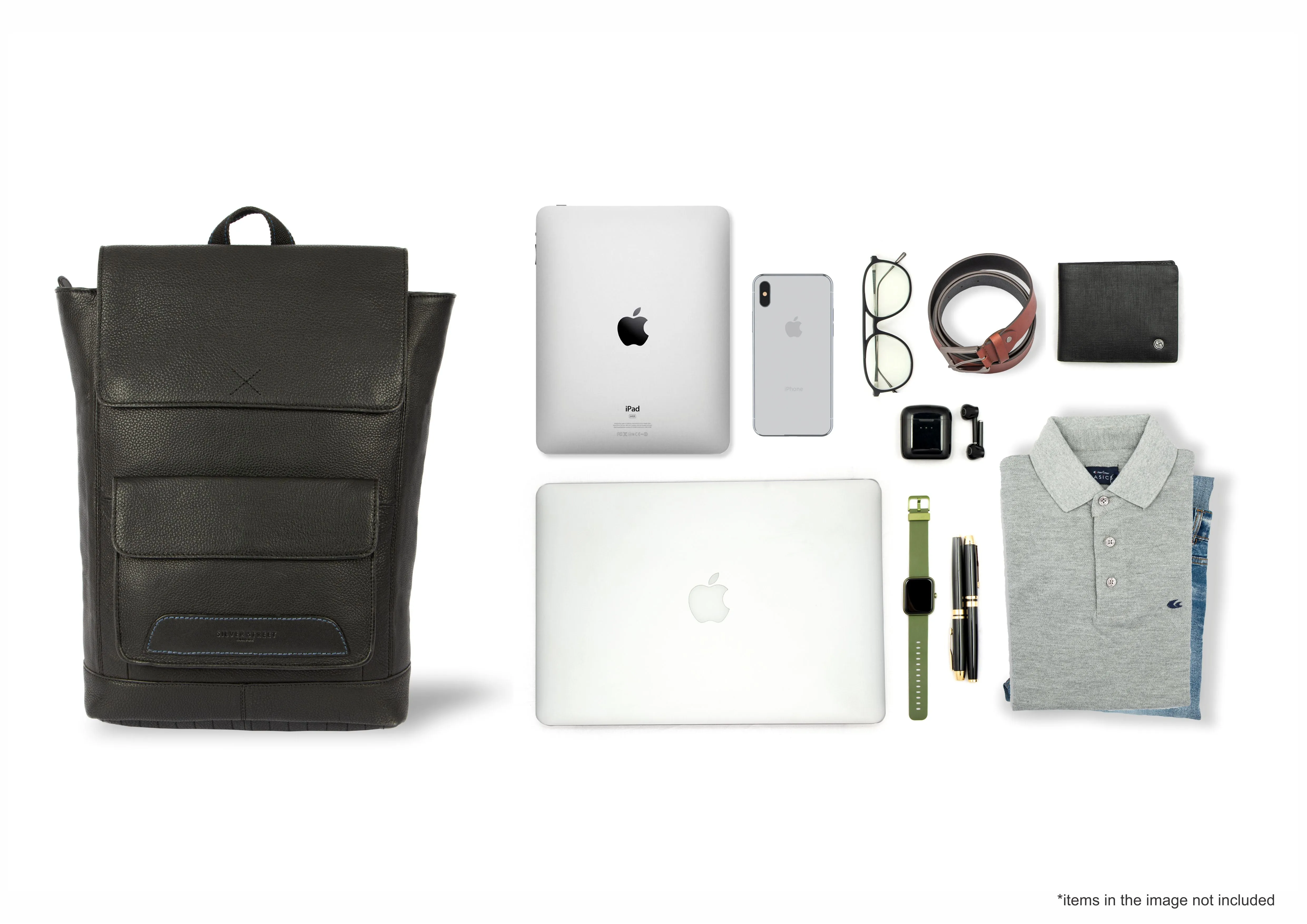 Foster Leather Backpacks - Black