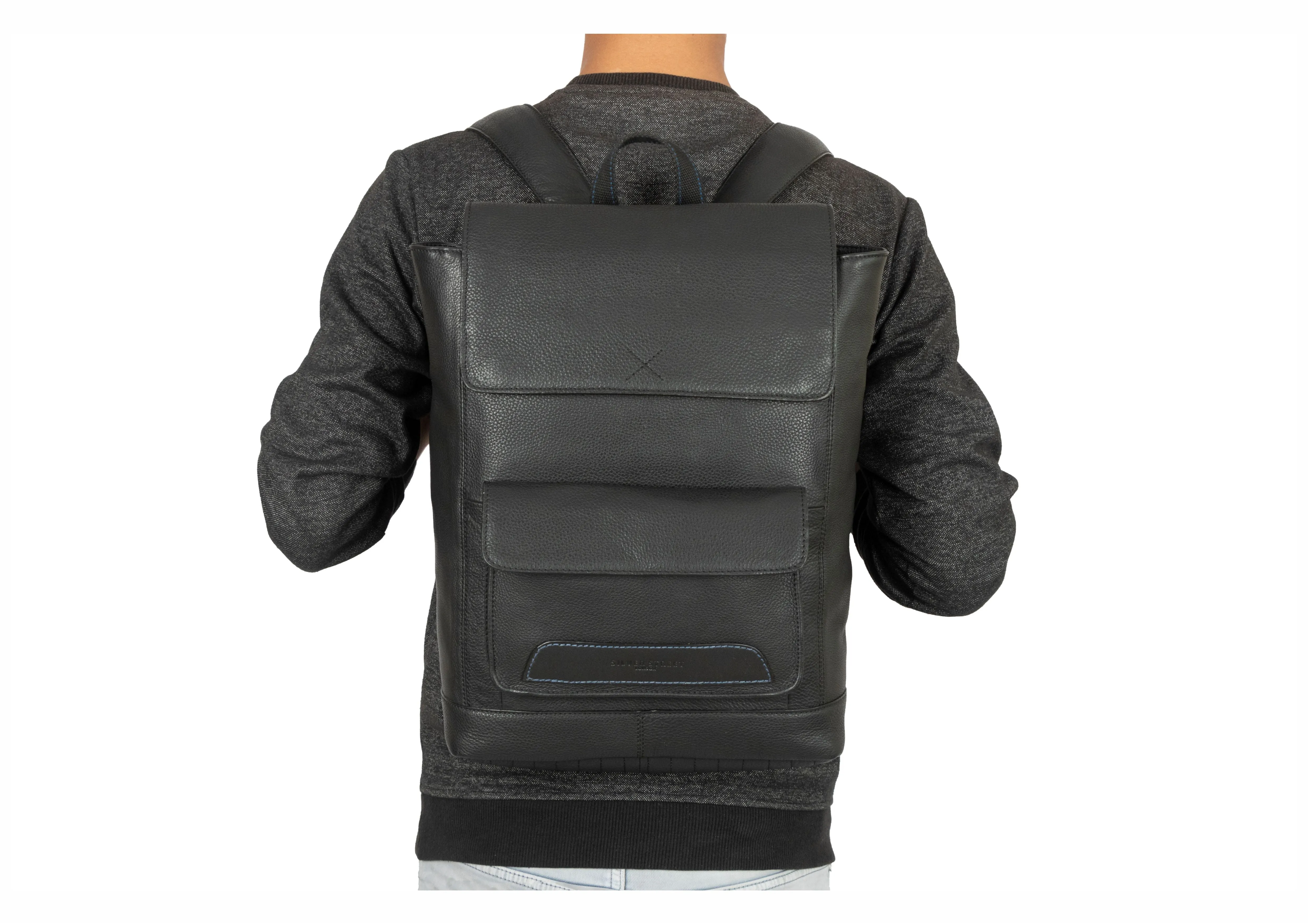 Foster Leather Backpacks - Black