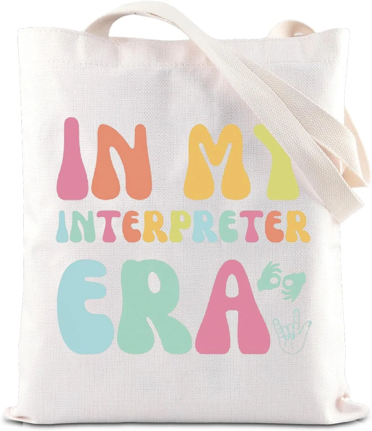 FOTAP Interpreter Gift In My Interpreter Era Tote ASL Interpreter Handbag Interpreter Appreciation Gift Translator Handbag