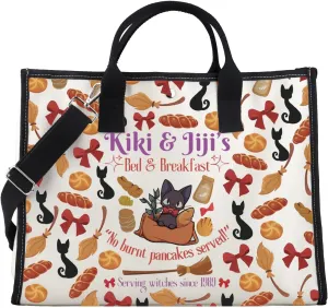 FOTAP Kiki's Anime Lover Gift Kiki&Jiji’s Bed And Breakfast Inspire Tote Bag Black Cat Lover Handbag Animated Movie Gift
