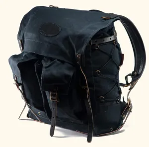 Frost River Isle Royale Junior Bushcraft Backpack - Durable Waxed Canvas Outdoor Hiking Pack, 26 Liter, Heritage Black