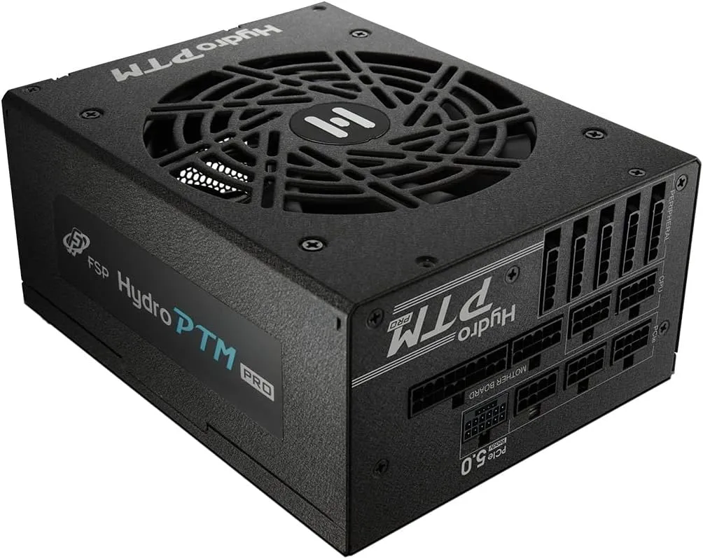 FSP Hydro PTM PRO 1200W Power Supply, 80 Plus Platinum, ATX 3.0/PCIe5, Full Modular (HPT2-1200,Gen5)