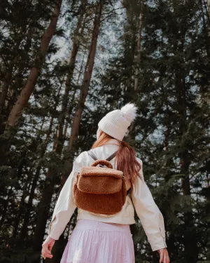 Furry Brown Multi-Carry Crossbody Bag