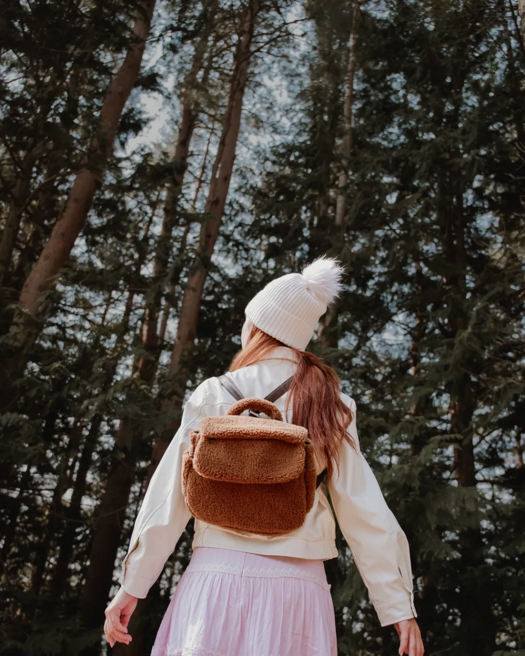 Furry Brown Multi-Carry Crossbody Bag