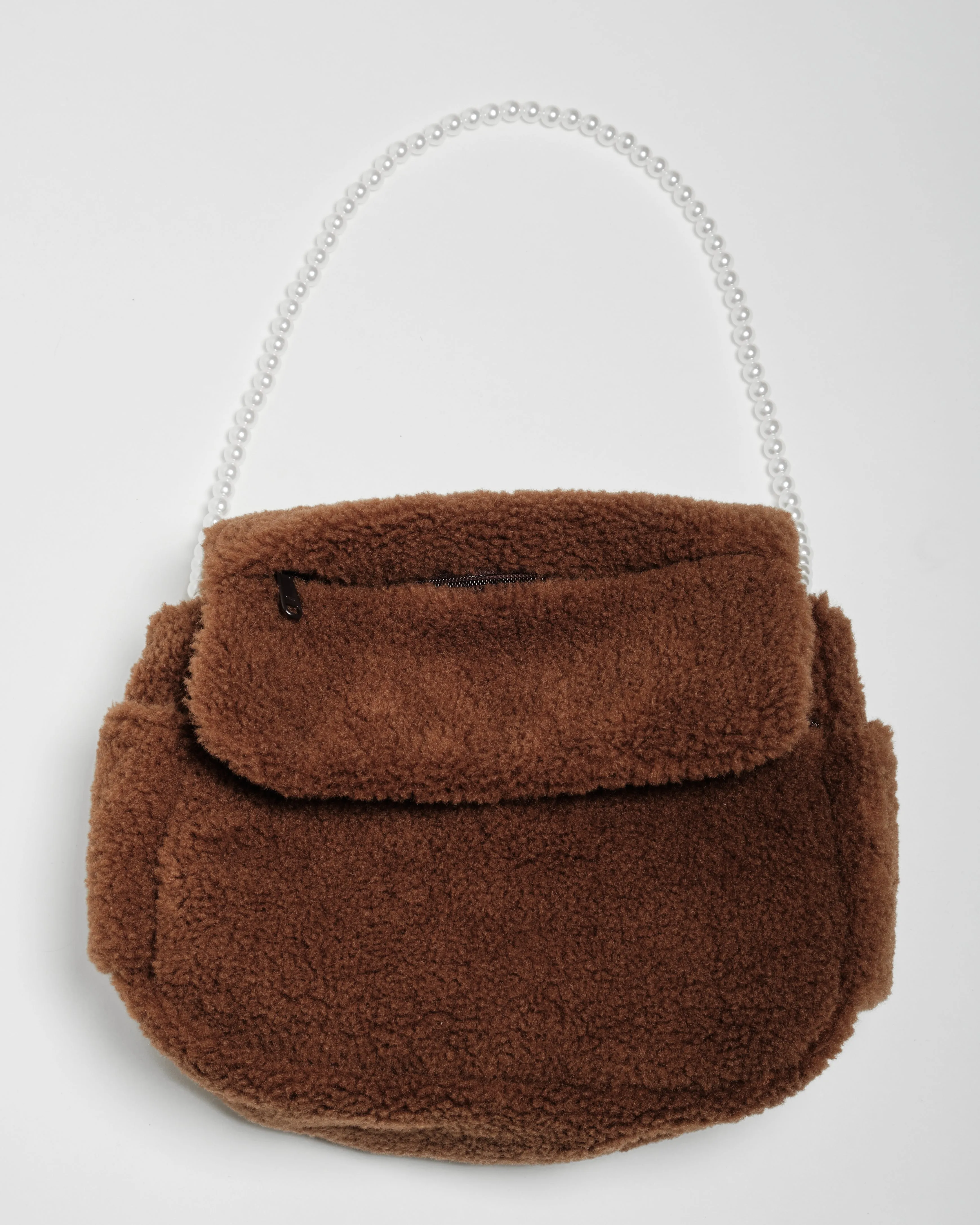 Furry Brown Multi-Carry Crossbody Bag