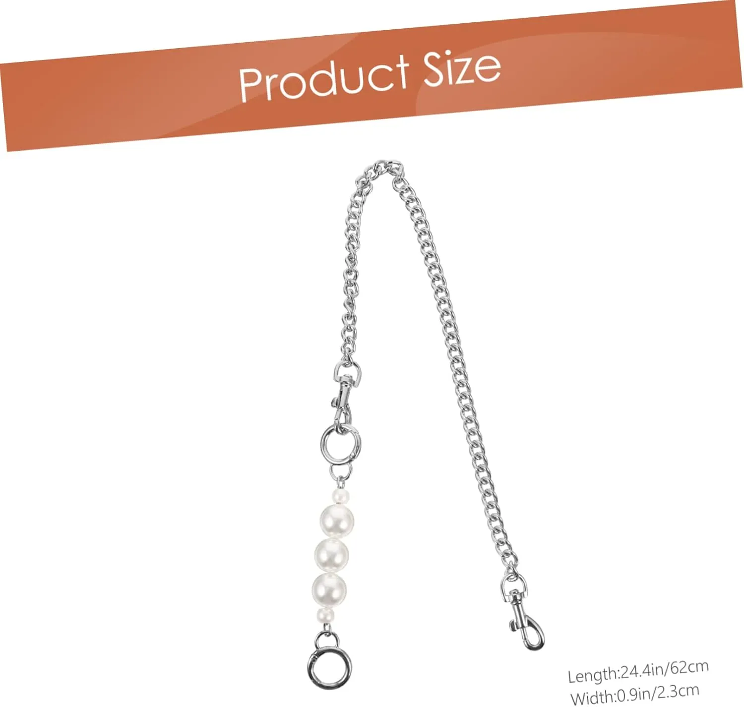Gadpiparty Pearl Strand Accessories Handbag Replacement Chain Bag Belt Pearl Design