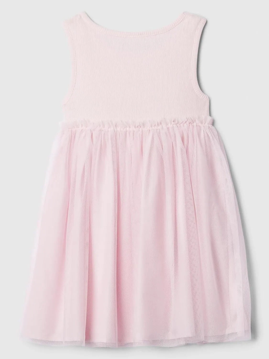 GAP Baby Girls' Knit to Woven Tulle Dress