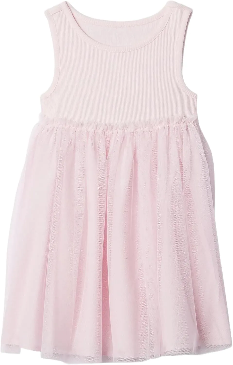 GAP Baby Girls' Knit to Woven Tulle Dress