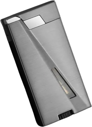 GAVIK Torch Lighter, Butane Windproof Lighter, Adjustable refillable Butane Fuel Lighter, Clear Beam, mini Lighter for BBQ BBQ Gas Fireplace fire Camping (Color : B)