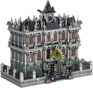 General Jim's 3-Level 7,357 Piece Lunatic Asylum Hospital Mad House – a City Modular Architecture Building Block Set | Comparible with Major Brick Building Brands