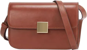 Genuine Leather Crossbody Bag for Women: Fashion Ladies Shoulder Handbag - Small Cross Body Purse for Travel Commute