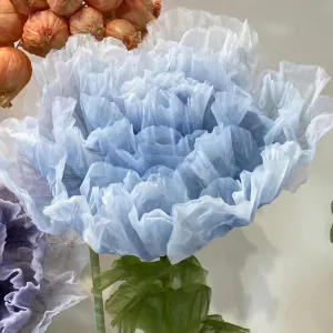 Giant Flower Decoration with Light, 6.56 Ft Large Electric Auto-Open Organza Floral with Breathing Light for Wedding Birthday Easter Home Party Mother's Day Backdrop Decor Shop Window Display