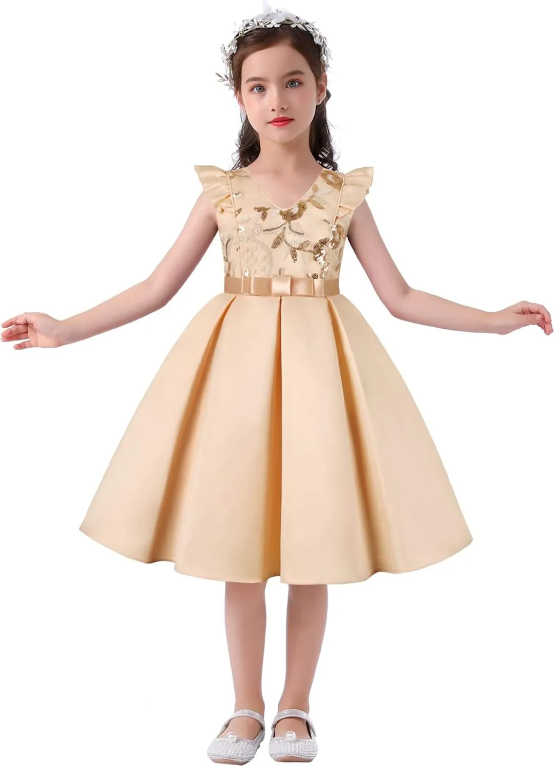 Girls Size 12 Outfits Toddler Kids Girls Prints Sleeveless Party Hoilday Court Dress Princess Little Girls Easter Dress