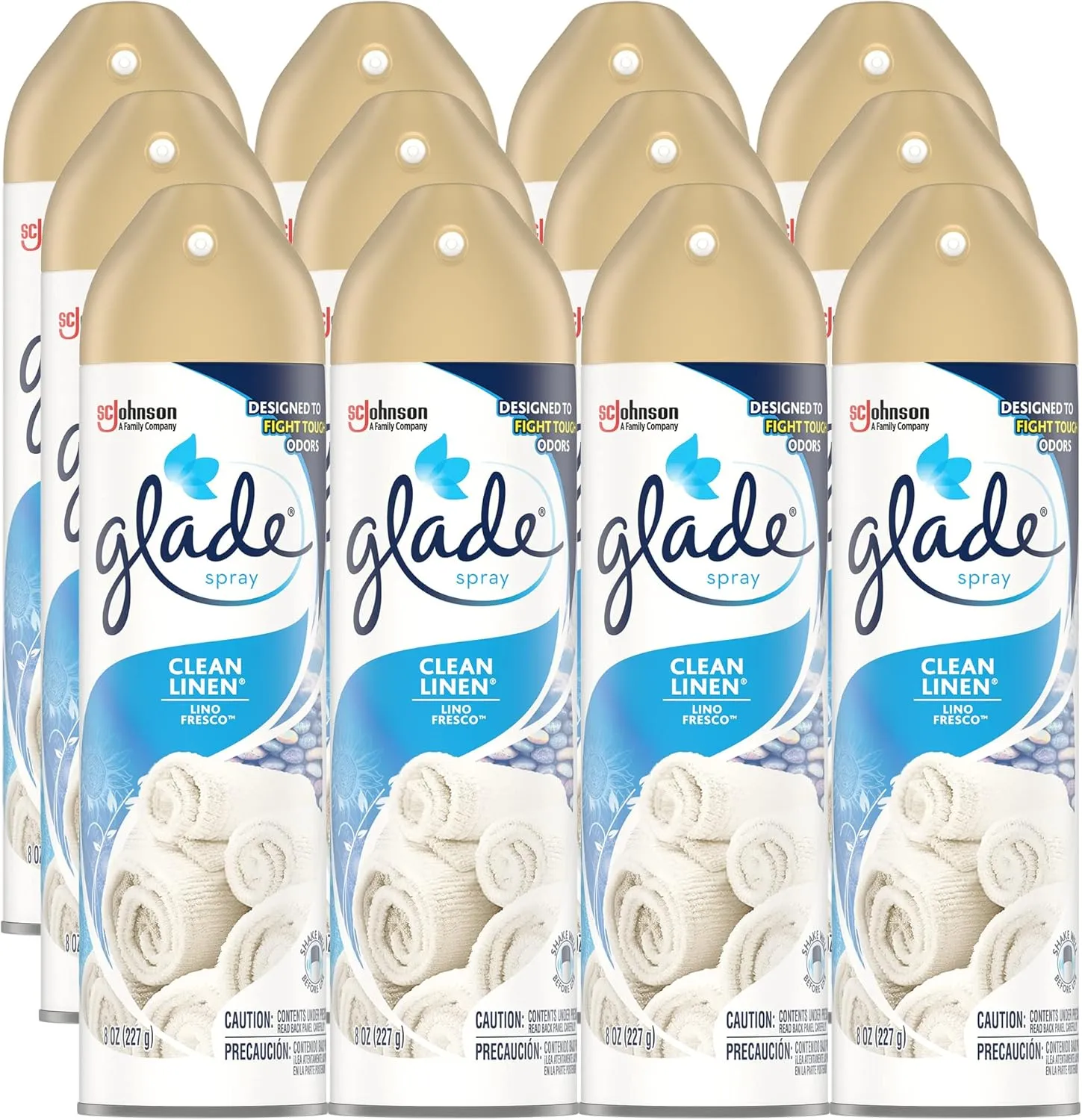 Glade Clean Linen Air Freshener, 8 OZ (Clean Linen, Pack - 12)