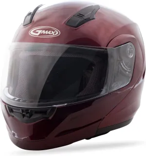 GMAX MD-04 Modular Helmet (Wine Red, Large) - FMVSS 218 Approved