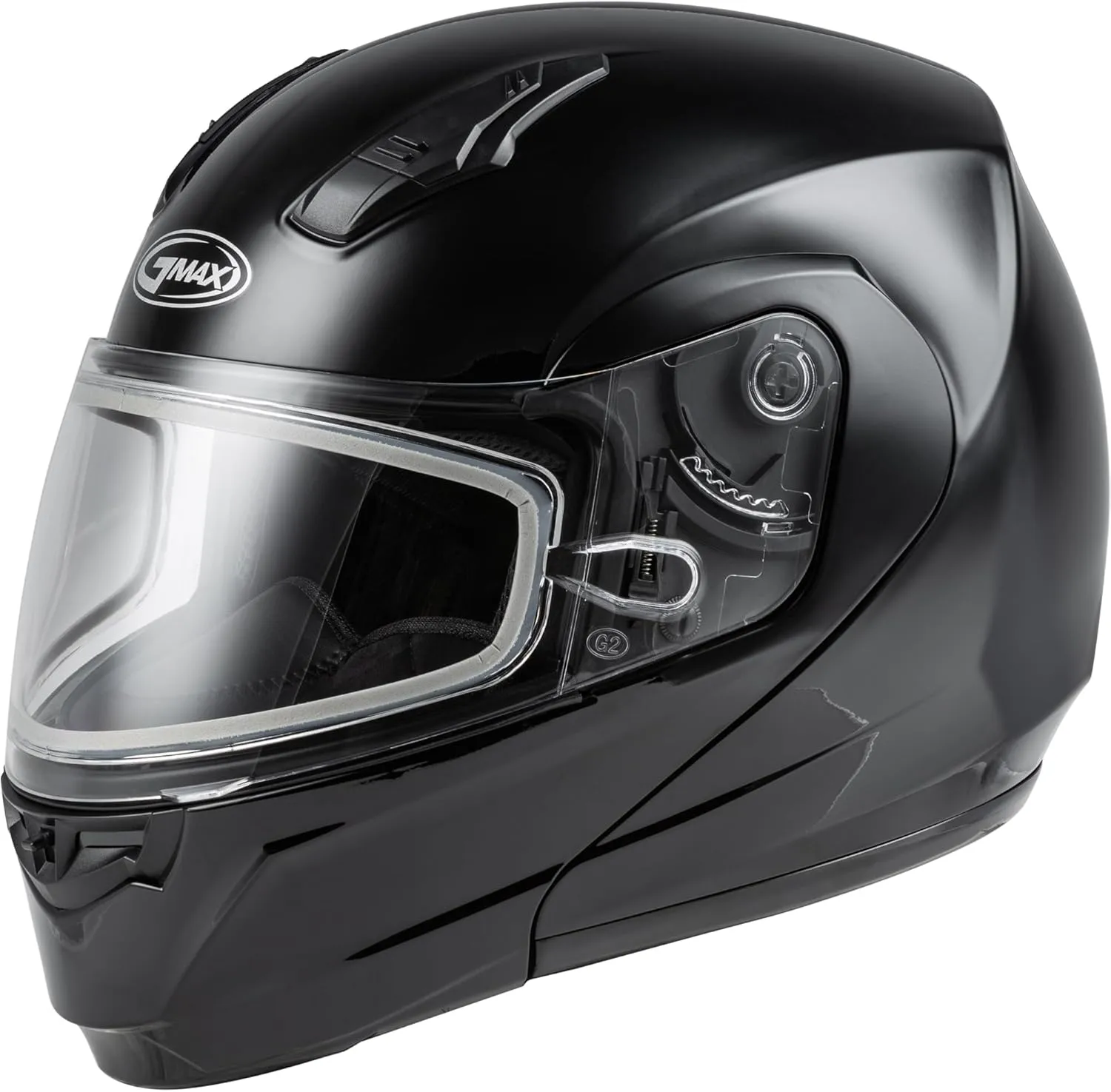 GMAX MD-04S Snow Modular Helmet Solid w/Quick Release Buckle (Black, 2X-Large) - FMVSS 218 Approved