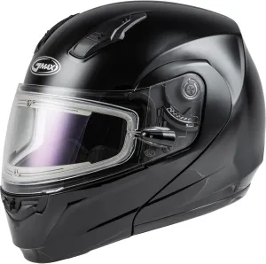 GMAX MD-04S Snow Modular Helmet Solid w/Quick Release Buckle Electric Shield (Black, X-Large) - FMVSS 218 Approved