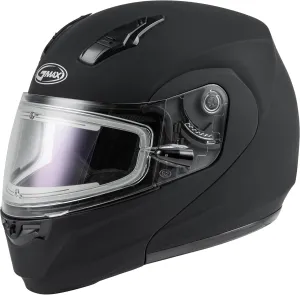 GMAX MD-04S Snow Modular Helmet Solid w/Quick Release Buckle Electric Shield (Matte Black, X-Large) - FMVSS 218 Approved