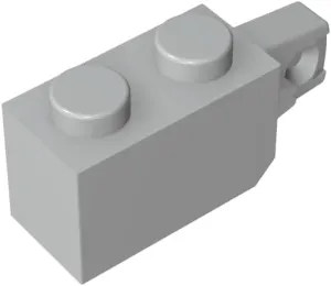 Gobricks GDS-826 Hinge Brick 1x2 Locking with 1 Finger Vertical End Compatible with 30364 All Major Brick,Building Blocks,Technical Parts,Assembles DIY (200 PCS,194 Light Bluish Gray(071))