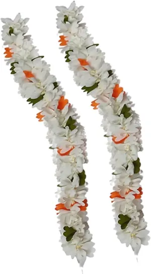 Gozby WellPoint Artificial Jasmine Mogra Flower Hair Gajra, Garland Juda Decoration Phool Gajra for Women, Hair Accessories Realistic Juda Bun, 24 x 6.5 x 1 Centimeters, Plastic