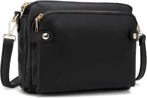 Gpmsign Crossbody Bag, 2024 New Gpmsign 3 Layer Crossbody Leather Shoulder Bags with Built Compartments
