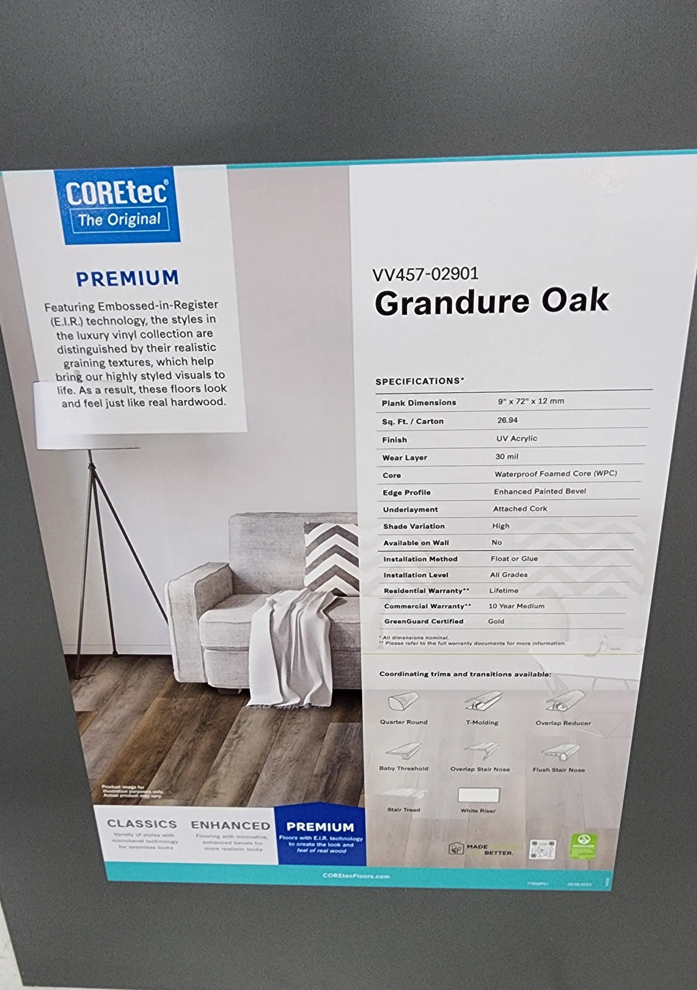 Grandeur Oak - Coretec vv457 Originals Premium
