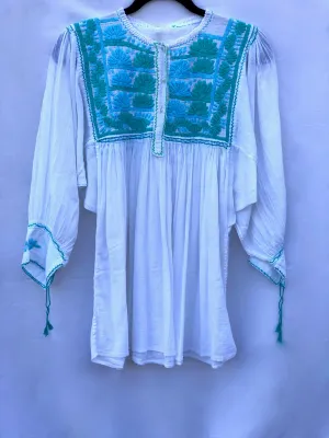 Green and Blue Vine Tunic