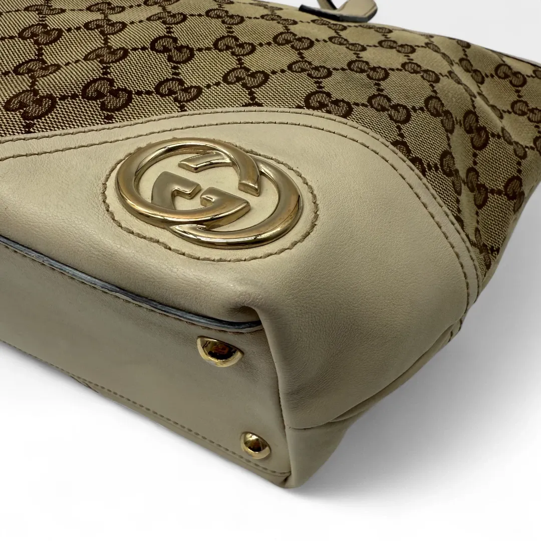 Gucci Handtasche Interlocking GG Shopper monogram beige