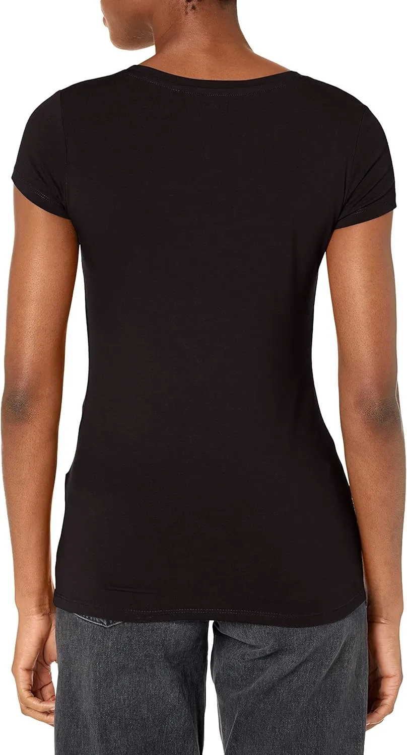 GUESS Women's Short Sleeve Embellished Logo R3 Tee