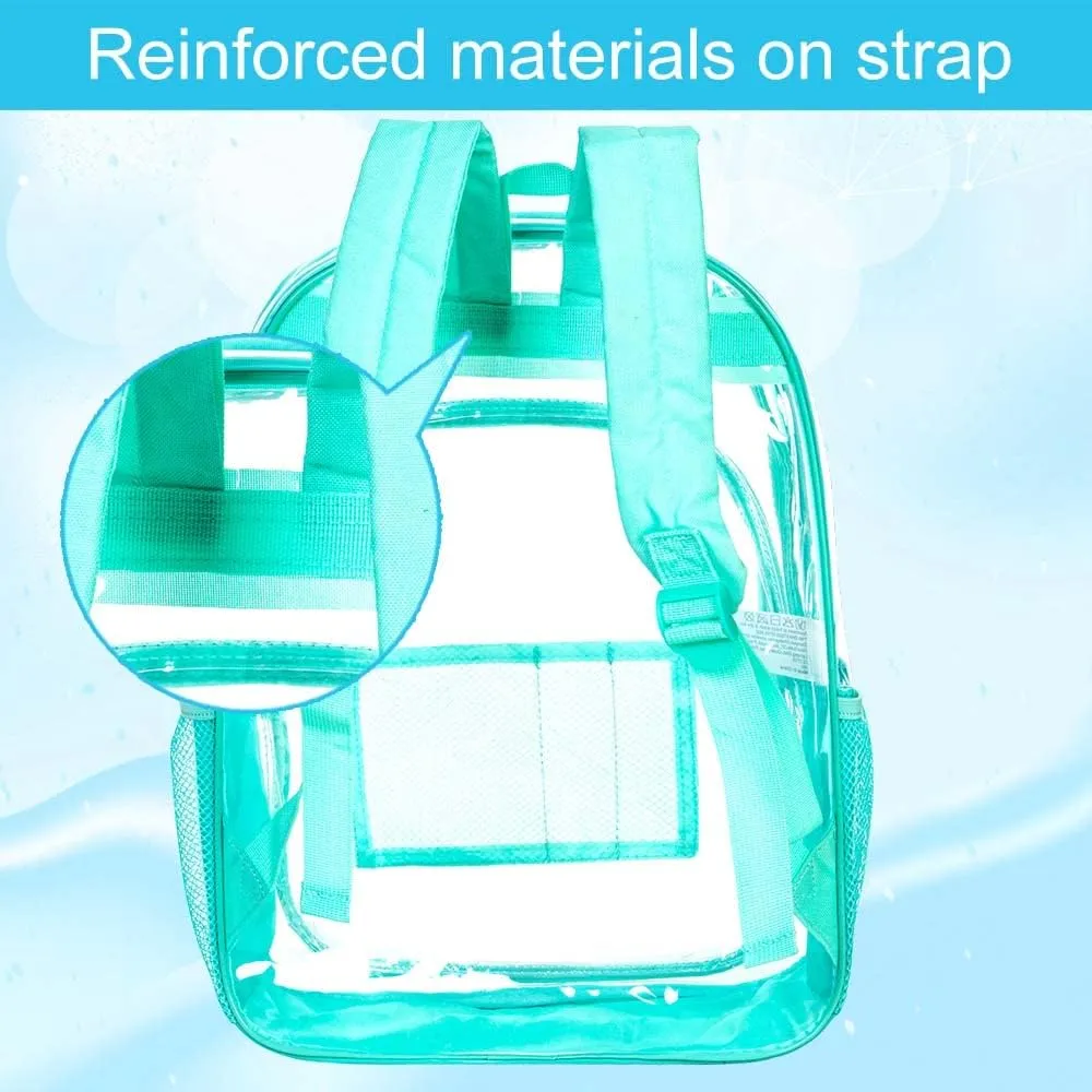 gxtvo Clear Backpack, Heavy Duty Transparent Bookbag, See Through Backpacks for Women Men