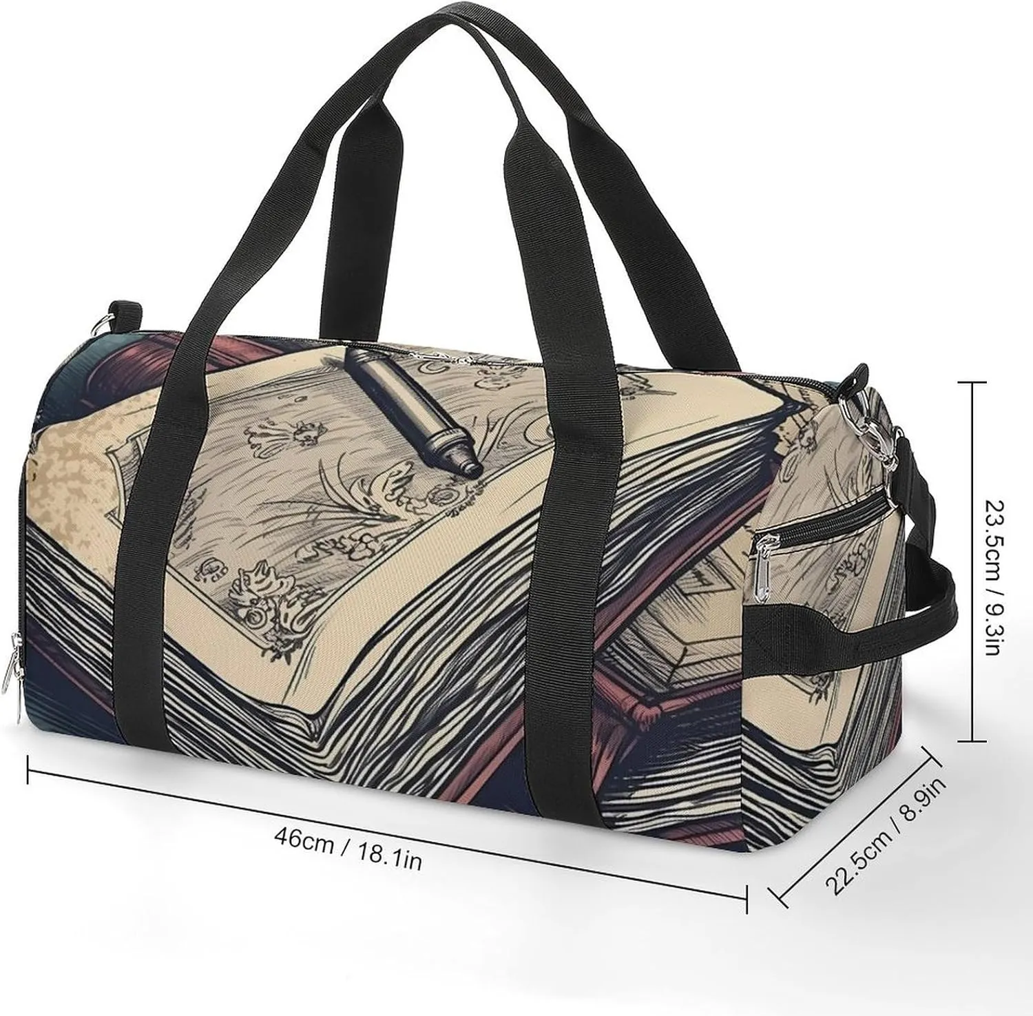 Gym Bag A Notebook Duffel Bag for Men Women Travel Overnight Bag with Shoe Compartment Workout Bags