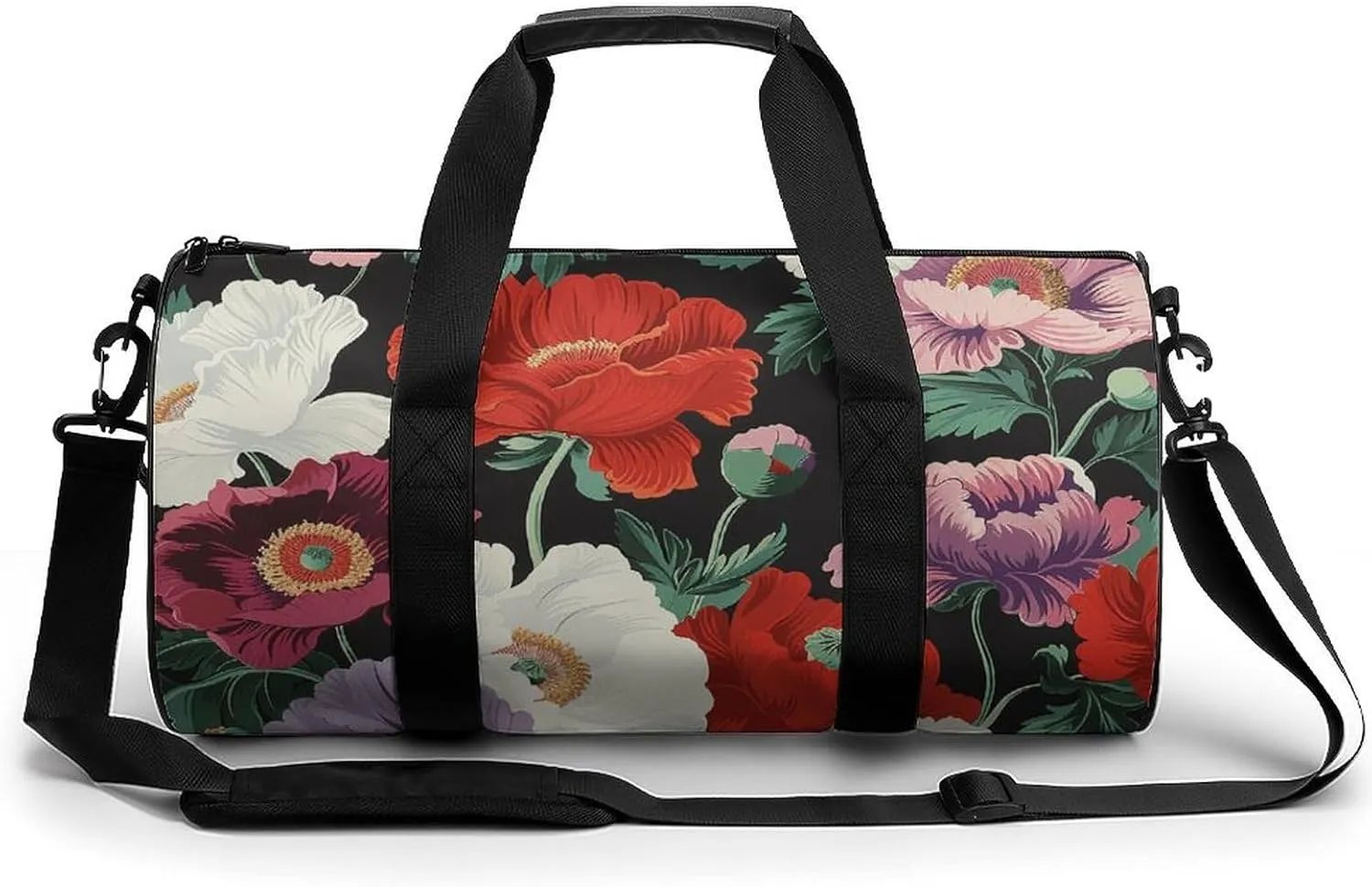 Gym Bag Very Large Petals Printed Backpack Duffle Bag Yoga Bag with Dry Wet Separated Pocket