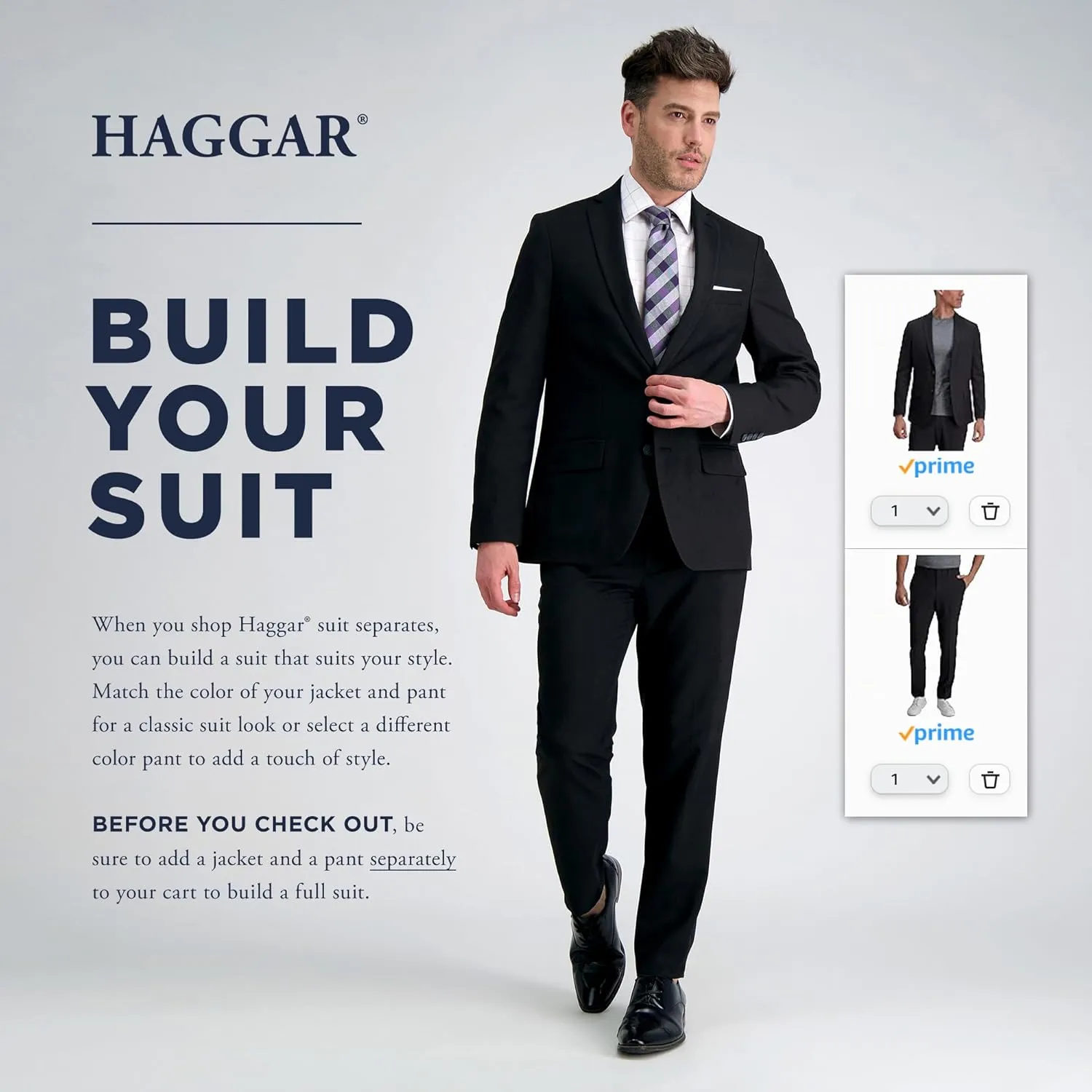 Haggar J.M Premium Stretch Classic Fit Suit Separates - Pants & Jackets