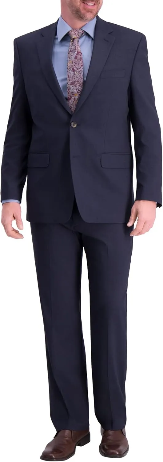 Haggar Men's JMH Premium Stretch Classic Fit Solid Color Suit Separates - Pants and Jackets